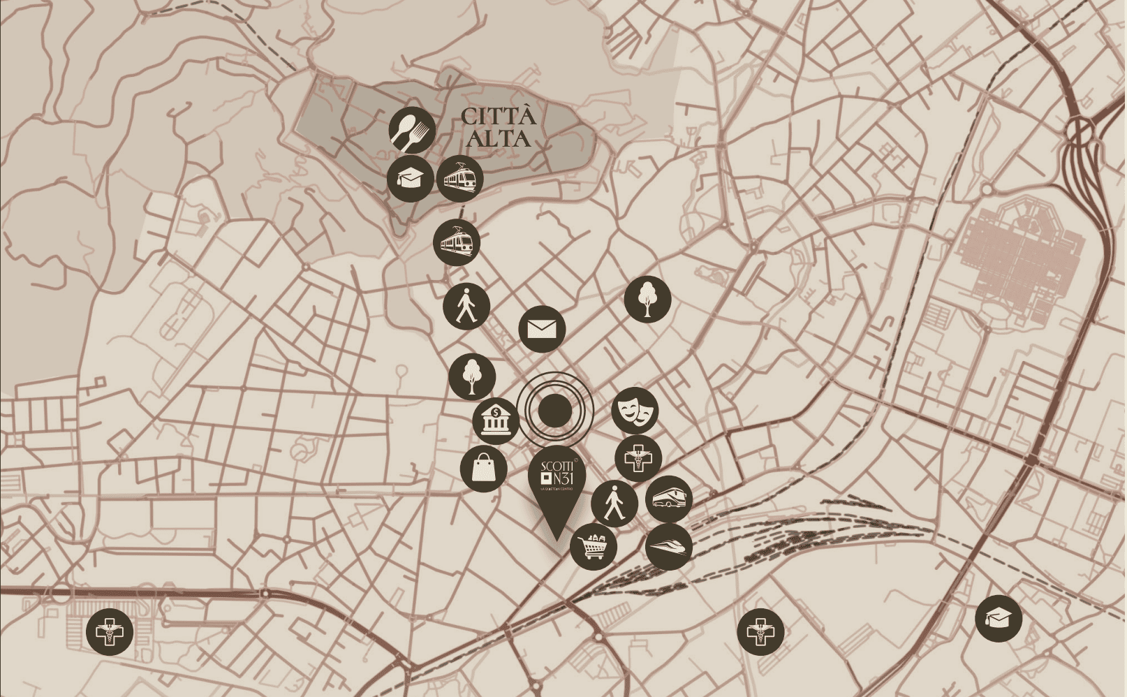 Posizione strategica de La Corte del Borgo